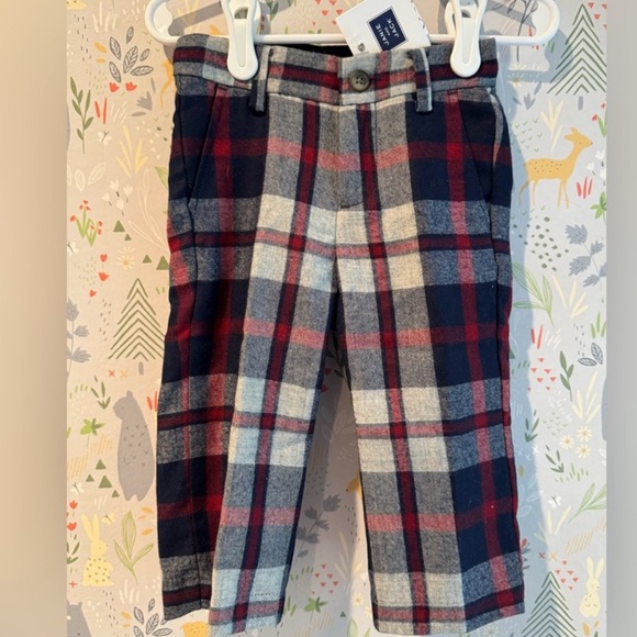 Janie and Jack Other - BNWT Janie and Jack Plaid Adjustable Waist Dress Pants 12-18 Months